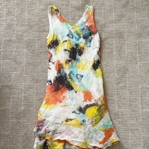 CHARLIE B Colorful Abstract Mini Dress